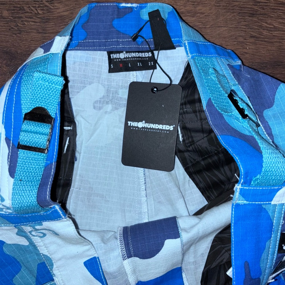 Blue Camo Men’s Cargo Pants - Picture 6 of 12